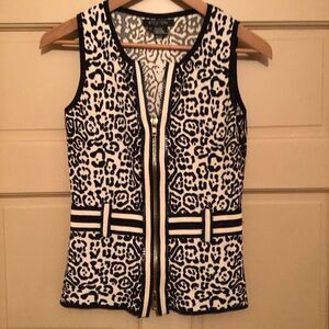 Etcetera Rayon Cheetah Print Vest